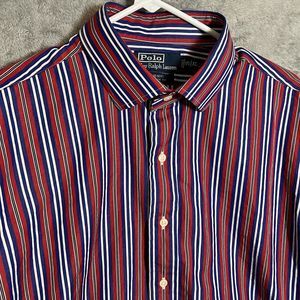 Vtg Polo Ralph Lauren Mens XL Shirt‎ Colorful Striped Regent Classic Fit L/S EUC